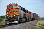 Eastbound stack train approaches meet